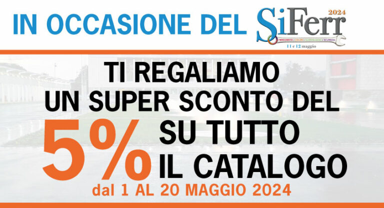 Scopri di più sull'articolo Sifer 2024: uno sconto del 5% su tutto il Catalogo Tooler